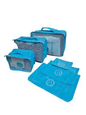 Stay Dry Blue Travel Organizer Set 6 Pcs